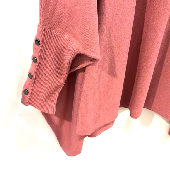 ALFANI LUX Turtle neck Batwing Coral Pink soft Sweater Retail $89 Sz L - Picture 3 of 6